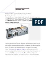 Information Sheet: Kinds of Cooking Equipment and Processing Machines Cooking Equipment