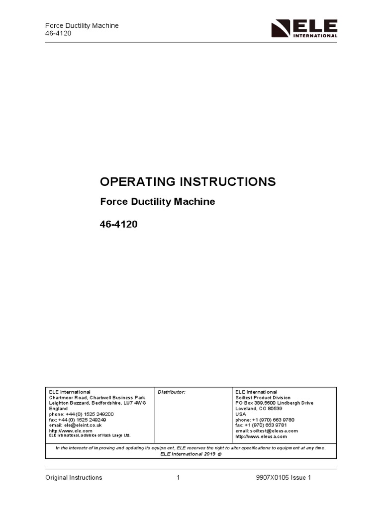 Force Ductility Testing Machine Guide | PDF | Mains Electricity ...