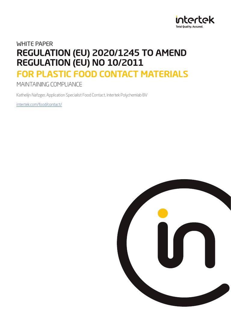 2020-09-21 - Intertek White Paper - Recent Amendments 2020-1245 To10 ...