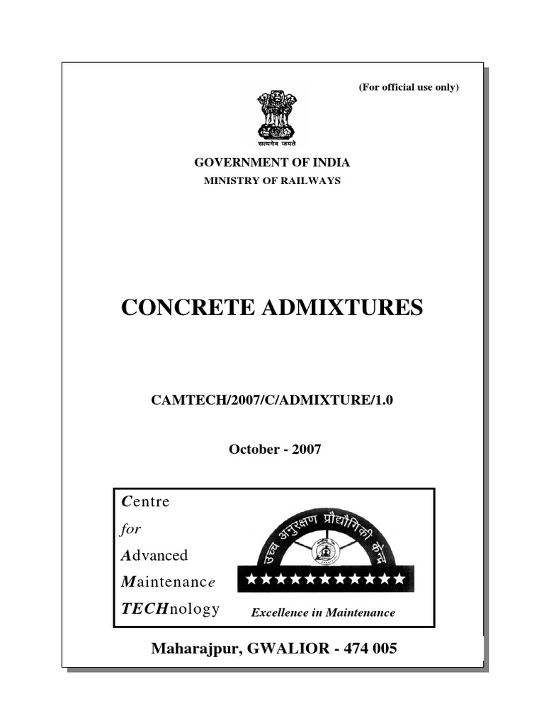 Overview of Concrete Admixtures | PDF | Concrete | Cement