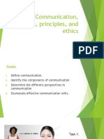 Communication, Process, Principles, and Ethics