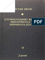 Petar Skok - Etimologijski Rječnik Srpskoga Jezika Knjiga Druga - K-Poni