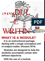 MODULE WRITING (For Regional Training)