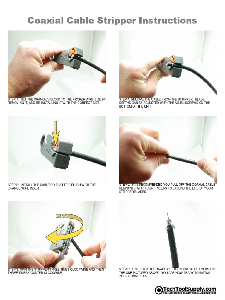 Coaxial Cable Stripper Instructions PDF