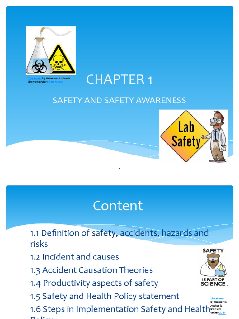 CHAPTER 1 Safety and Safety Awareness PDF Explosion Occupational