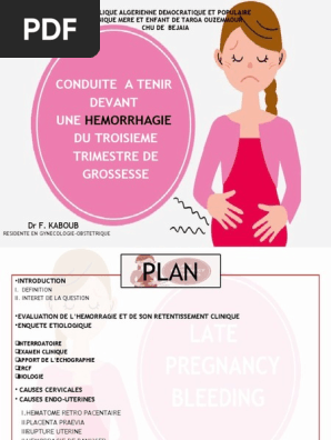 Dr F Kaboub Cat Devant L Hemorragie Du Troisieme Trimestre Pdf Uterus Accouchement