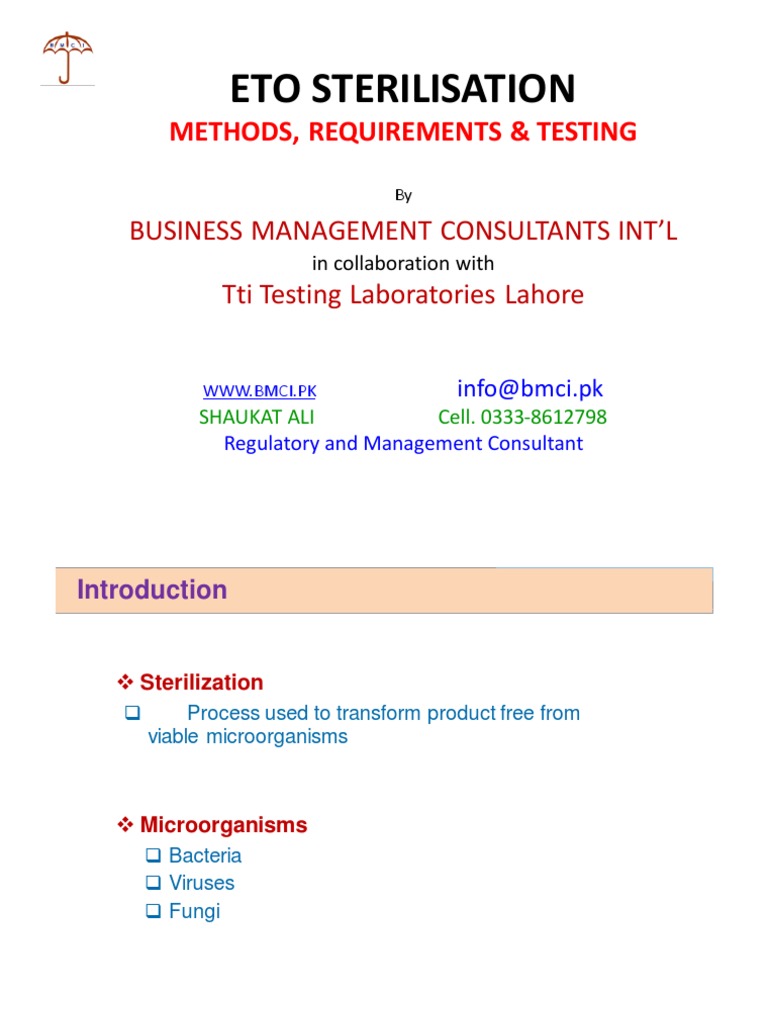 Guide to Ethylene Oxide Sterilization Methods, Requirements