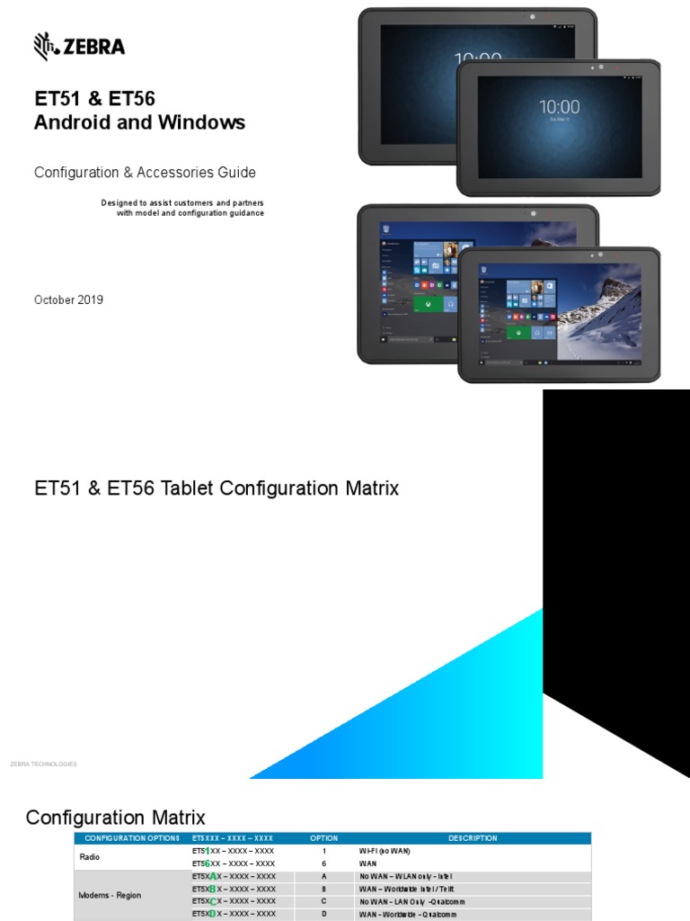ET51 & ET56 Android and Windows: Image Area 7.5" H X 6" W | PDF | Point ...