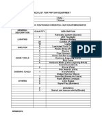 Checklist For PNP Sar Equipment 1