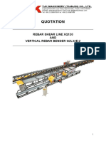 Quotation: Rebar Shear Line Xq120 AND Vertical Rebar Bender G2L32E-2