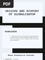 Origins and History of Globalizaton