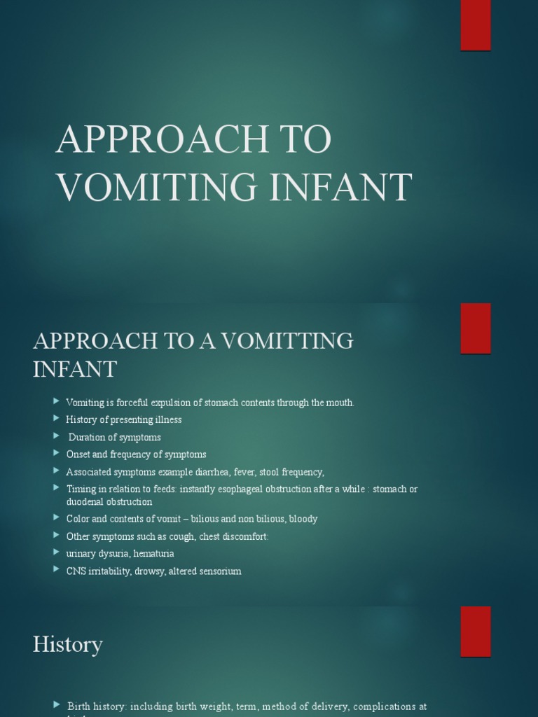 Pediatric Approach to Infant Vomiting | PDF | Vomiting | Dehydration