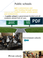 A Private School Is Autonomous and Generates Its Own Funding Through Various Sources Like Student Tuition, Private Grants and Endowments