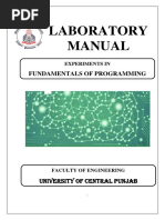 Laboratory Manual: Fundamentals of Programming