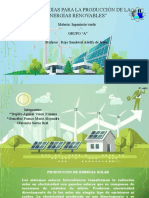 Tecnologías para La Producción de Energía Renovable