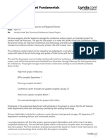 Project Management Fundamentals: To: From: Arnold Falsafe-Project Sponsor and Regional Director Date: April 16 Re