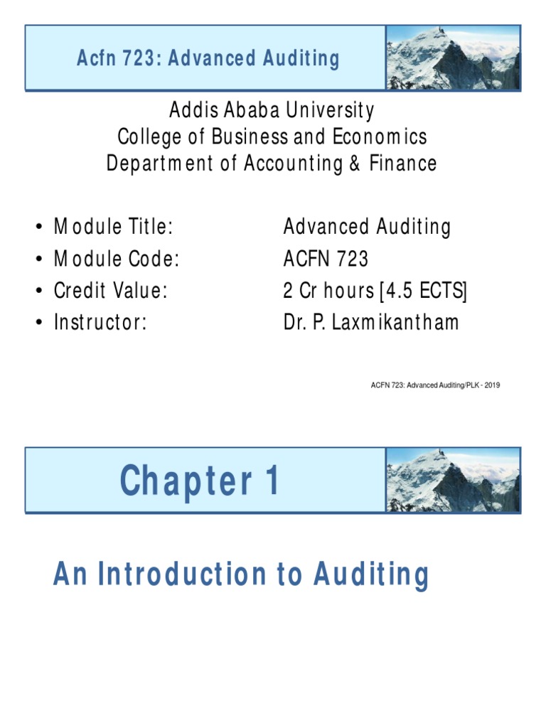 Advanced Auditing Overview at AAU | PDF | Audit | Financial Audit