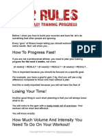 12 Rules: of Fast Training Progress
