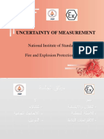 Uncertainty of Measurement: National Institute of Standards Fire and Explosion Protection Lab