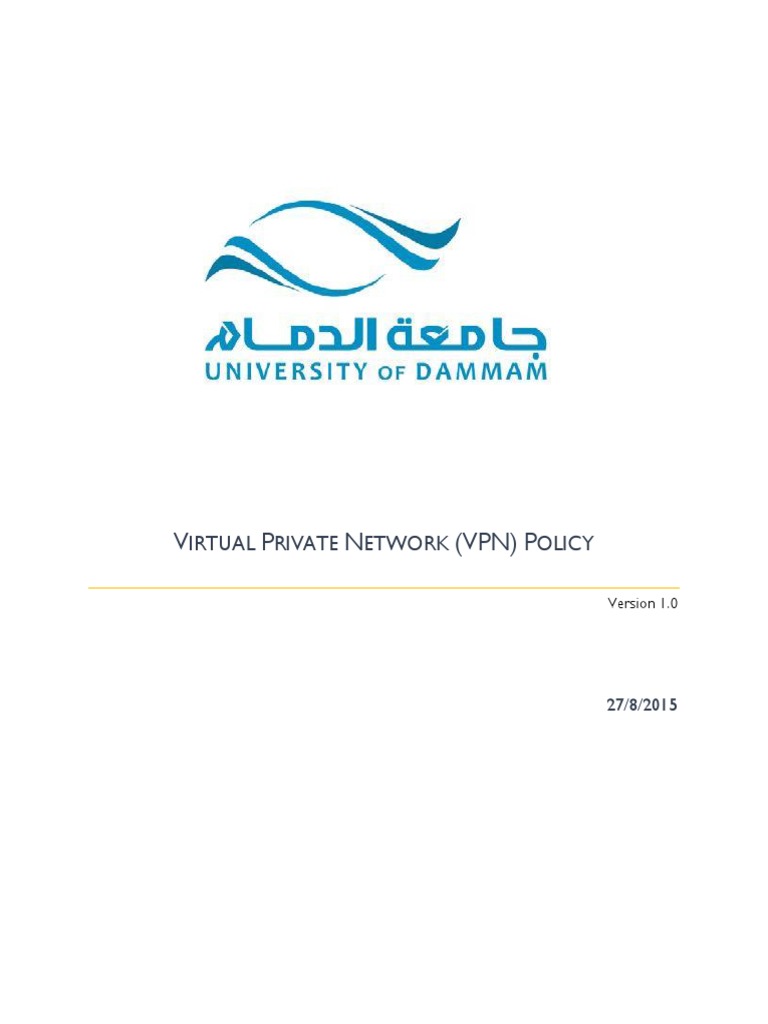 VPN Access Policy V 1.1 | PDF | Information Security | Virtual Private ...