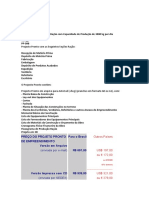 Projecto Pronto - Fabrica de Ração (Custo e Produção)