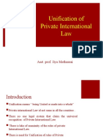 Unification of Private Internaitonal Law