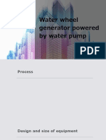 Water Wheel Generator Powered by Water Pump