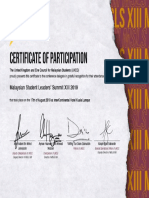 MSLS XIII Delegate Certificate