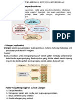 Prinsip, Asumsi, Dan Klasifikasi Rancangan Percobaan-1