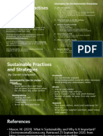 Sustainable Practises and Strategies