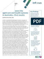 Interfaces Between The Aged Care and Health Systems in Australia-First Results