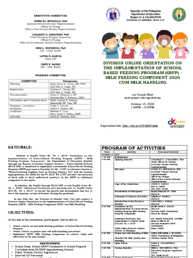 Division Online Orientation On The Implementation of School Based ...