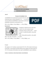 Aula 12 - Formula Da Probabilidade Total