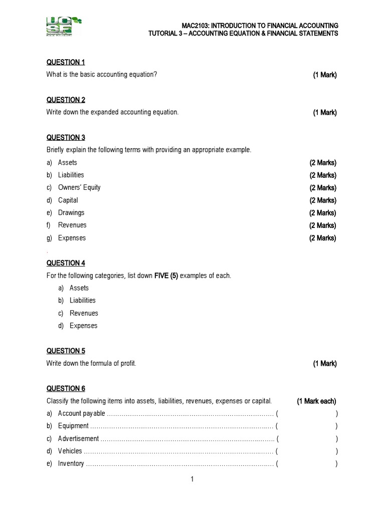 Financial Accounting Exercise | PDF | Financial Accounting | Expense