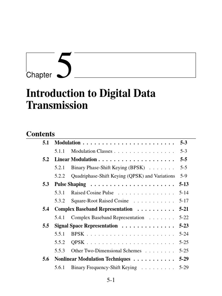 Digital Data Transmission Overview | PDF | Modulation | Physical Layer ...