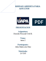 Derecho Procesal Civil Ii Tarea 2