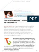 Left-Handed Brush Lettering - How To Get Started - Smashing Magazine