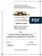La Thermo Degradation Et La Stabilisatio PDF
