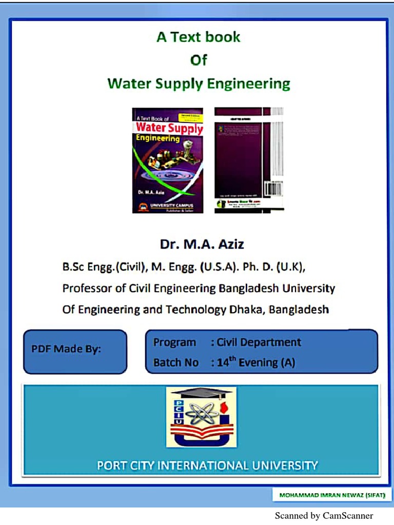 Water Supply Engineering Resources | PDF