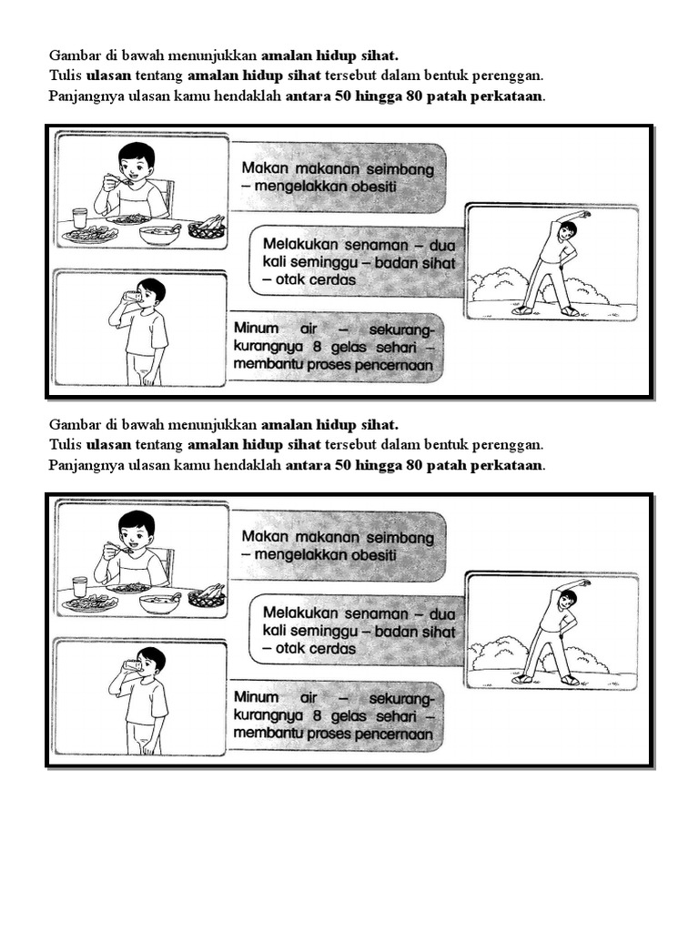 karangan rencana gaya hidup sihat