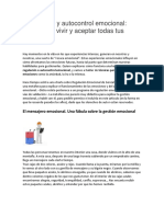 Regulación y Autocontrol Emocional