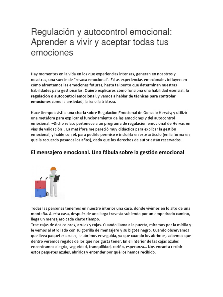 Fichas de Autocontrol Emocional Infantil | PDF | Ira | Las emociones