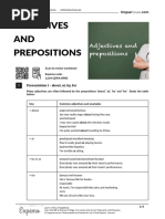 Adjectives and Prepositions