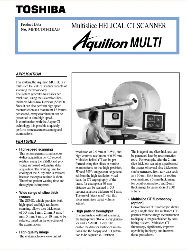 Multidetector Helical CTのすべて 64 Slice Spiral CT Scan Computer Tomography Equipment - CT