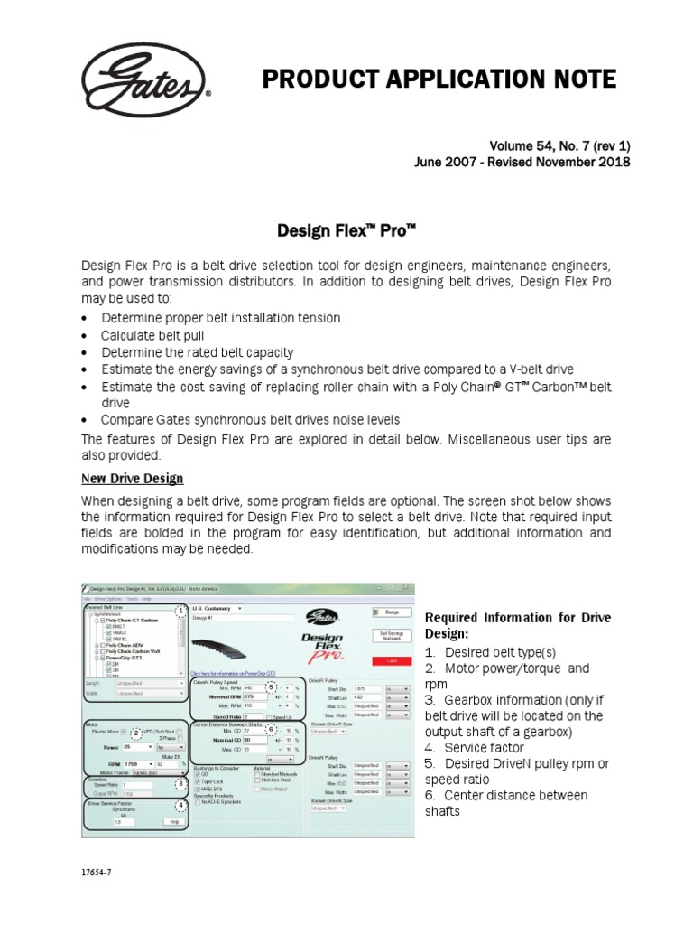 Product Application Note: Design Flex Pro | PDF | Belt (Mechanical ...