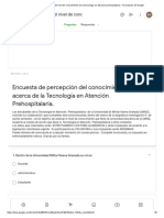 Encuesta Acerca Del Nivel de Conocimiento de La Tecnologia en Atencion Prehospitalaria - Formularios de Google