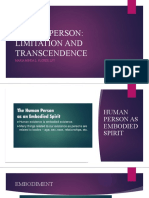 Human Person: Limitation and Transcendence: Maria Minda L. Flores, LPT