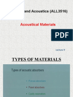 Architectural Acoustics - L9