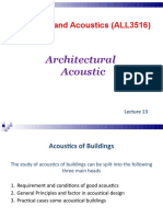 Lighting and Acoustics (ALL3516) : Architectural Acoustic