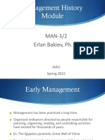 Management History: MAN-3/2 Erlan Bakiev, Ph. D